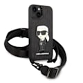 Miniatyrbillede 3 af 6: KARL LAGERFELD MONOGRAM IKONIK PATCH COVER TIL IPHONE 14 PLUS - SORT