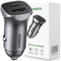 Ugrønn hurtig billader USB-A / USB-C 30W PD PPS grå (CD130)