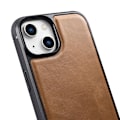 Miniatyrbild 4 av 11: Ekte skinndekket iCarer skinnoljevoksdeksel for iPhone 14 Plus (kompatibel med MagSafe) Brun (WMI14220719-TN)