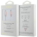 Miniatyrbild 3 av 3: Guess Ebossed Logo USB-C / USB-C-kabel 1,5 m hurtiglading - rosa