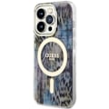 Miniatyrbild 3 av 9: Guess GUHMP14XHLEOPWB-deksel til iPhone 14 Pro Max 6.7 - Blue Leopard MagSafe