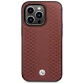 Miniatyrbillede 3 af 8: BMW LÆDER DIAMOND PATTERN MAGSAFE ETUI TIL IPHONE 14 PRO MAX - BORDEAUX