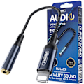 Miniatyrbild 1 av 3: Remax Sury Series Lightning-adapter - minikontakt 3,5 mm 0,13 m grafitt (RL-LA13i)