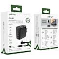 Miniatyrbillede 8 af 8: ACEFAST HURTIG NETVÆRKSLADER 3XUSBC/1XUSBA 100W SORT + KABEL 100W 2M