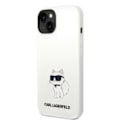 Miniatyrbild 3 av 9: Karl Lagerfeld KLHMP14MSNCHBCH iPhone 14 Plus 6.7 hardt deksel hvit/hvit silikon Choupette MagSafe