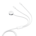 Miniatyrbild 3 av 11: Joyroom S-IW008 3-i-1 magnetisk lader USB-A - Lightning/USB-C 1,2 m - hvit