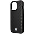 Miniatyrbillede 6 af 7: BMW LÆDER DIAMOND PATTERN MAGSAFE ETUI TIL IPHONE 14 PRO MAX - SORT