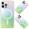 Miniatyrbild 1 av 2: UNIQ-deksel Coehl Linear iPhone 15 Pro 6.1 Magnetisk lading opal/iriserende