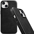 Miniatyrbillede 1 af 11: ICARER CASE CASE LÆDERCOVER MED MAGSAFE TIL IPHONE 14 SORT