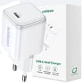 GaN USB C 30W PD Ugreen Nexode Mini hurtiglader - hvit