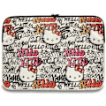 Miniatyrbillede 1 af 3: HELLO KITTY PU METAL LOGO-ETUI TIL EN 14" BÆRBAR COMPUTER - BEIGE