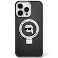 Miniatyrbild 2 av 2: Karl Lagerfeld Ring Stativ Karl Head MagSafe deksel til iPhone 15 Pro Max - svart