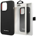 Miniatyrbillede 1 af 7: KARL LAGERFELD SILIKONE PLAQUE ETUI TIL IPHONE 13 - SORT