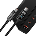 Miniatyrbild 5 av 11: Baseus GaN5 Pro hurtiglader 2xUSB-C+USB 140W EU svart (CCGP100201)
