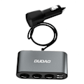 Miniatyrbild 4 av 5: Dudao billader 2x USB / 3x sigarettennerplugg splitter svart (R1Pro svart)