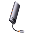 Miniatyrbillede 3 af 11: BASEUS HUB 8IN1 USB-C TIL USB-C PD / 3X USB-A / HDMI / RJ-45 / SD TF GRÅ