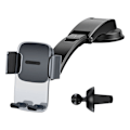 Miniatyrbillede 2 af 11: BASEUS 2IN1 BILHOLDER TIL COCKPIT/DASHBOARD OG GRILL, VENT, SORT