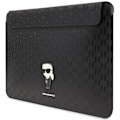 Miniatyrbillede 2 af 4: KARL LAGERFELD SAFFIANO MONOGRAM IKONIK ETUI TIL EN 14" BÆRBAR COMPUTER - SORT
