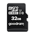 Miniatyrbild 3 av 5: Goodram Microcard 32 GB micro SD HC UHS-I klasse 10 minnekort, SD-adapter (M1AA-0320R12)