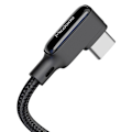 Miniatyrbild 5 av 10: MCDODO ANGLE USB-C SPIRALFJÄDERKABEL SNABBLADDNING TYPE C LED