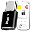 Miniatyrbillede 1 af 11: BASEUS ADAPTER MINI ADAPTER FRA MICRO USB TIL USB-C HOLDBAR SORT