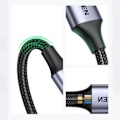 Miniatyrbild 3 av 9: USB C - Micro USB B 3.0-kabel 5Gb/s 3A 1m Ugrønn US565 - grå