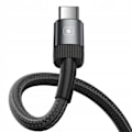 Miniatyrbild 10 av 11: Utrymdsfodral Usb-C Till Usb Typ C-Kabel 1M 3A Svart För Snabbladdning