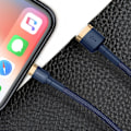 Miniatyrbild 9 av 11: Baseus Cafule USB-A / Lightning 2.4A QC 3.0-kabel 1 m - blått gull