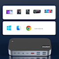 Miniatyrbillede 9 af 11: CHOETECH HUB USB-C - USB-C PD/USB-C/USB-A/HDMI /VGA/DP/SD/TF/RJ45/AUX GRÅ
