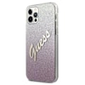 Miniatyrbild 3 av 9: Guess GUHCP12LPCUGLSPI iPhone 12 Pro Max 6.7 rosa/rosa hardt deksel Glitter Gradient Script