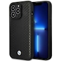 Miniatyrbillede 1 af 7: BMW LÆDER DIAMOND PATTERN MAGSAFE ETUI TIL IPHONE 14 PRO MAX - SORT