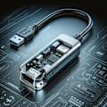 Miniatyrbild 7 av 8: USB ETHERNET ADAPTER NETTVERKSKORT LAN HUB USB GIGABIT RJ45