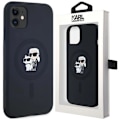 Miniatyrbild 1 av 9: Karl Lagerfeld Silikon Karl&Choupette MagSafe-deksel til iPhone 11 / Xr - Svart