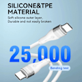 Miniatyrbild 7 av 9: Wozinsky WSTCC1 USB-C / USB-C PD 65W kabel 1 m - vit