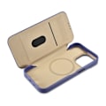 Miniatyrbild 8 av 11: iCarer CE Premium skinnbeskyttende veske iPhone 14 Pro lær Flip-veske magnetisk MagSafe lys lilla (WMI14220714-LP)