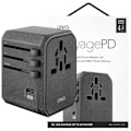 Miniatyrbild 1 av 9: En unik gutt. til nettverket. Voyage World Adapter 33W + 2xUSB + PD 18W + QC 3.0 - grå (LITHOS Collective)