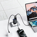 Miniatyrbild 4 av 10: MCDODO FAST TV-LADER IPHONE 2XUSB-C 1XUSB PD 30W LED MÄTARE
