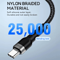 Miniatyrbillede 8 af 8: WOZINSKY WNBAC2 USB-A / USB-C 2.4A KABEL 2 M - SORT