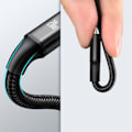 Miniatyrbild 4 av 11: Baseus Rapid 3-i-1-kabel USB Type C - USB Type C / Lightning / micro USB 20 W 1,5 m grønn (CAMLT-SC06)
