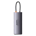 Miniatyrbillede 6 af 11: BASEUS HUB 8IN1 USB-C TIL USB-C PD / 3X USB-A / HDMI / RJ-45 / SD TF GRÅ
