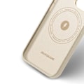 Miniatyrbild 5 av 9: Dux Ducis Roma lærdeksel til iPhone 13 Pro Max. Stilig beskyttelsesveske laget av off-white skinn