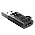Miniatyrbild 1 av 4: AWEI Adapter CL-13 USB-C/USB-A svart/svart