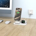 Miniatyrbild 7 av 7: TECH-PROTECT QI15W-A22 3IN1 MAGNETISK MAGSAFE TRÅDLØS LADER HVITT