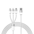 Miniatyrbild 1 av 11: Baseus StarSpeed​​3-i-1-kabel USB-A - Micro-USB / Lightning / USB-C 3.5A 1.2m hvit