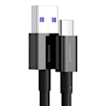 Miniatyrbild 2 av 11: BASEUS USB-KABEL - USB TYPE C 66 W (11 V / 6 A) HUAWEI SUPERCHARGE SCP 2 M SVART