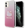 Miniatyrbild 2 av 2: Hello Kitty IML Gradient Electrop Kitty hodedeksel til iPhone 11 / Xr - Rosa