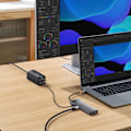 Miniatyrbillede 8 af 11: BASEUS HUB 8IN1 USB-C TIL USB-C PD / 3X USB-A / HDMI / RJ-45 / SD TF GRÅ