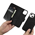 Miniatyrbillede 5 af 11: ICARER CASE CASE HOUSING COVER LÆDERCASE TIL IPHONE 14PLUS SORT
