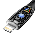 Miniatyrbild 6 av 11: Baseus Glimmer-serien hurtigladekabel USB-C - Lightning 480Mb/s PD 20W 2m svart