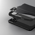 Miniatyrbillede 8 af 11: NILLKIN QIN PROP LÆDERETUI MED KAMERACOVER OG STATIV TIL IPHONE 16 PRO MAX - SORT